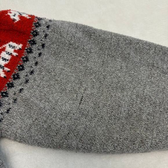 Holiday Time Fair Isle Dog Metallic Ugly Christmas Sweater Size XL (16-18) - Picture 8 of 11